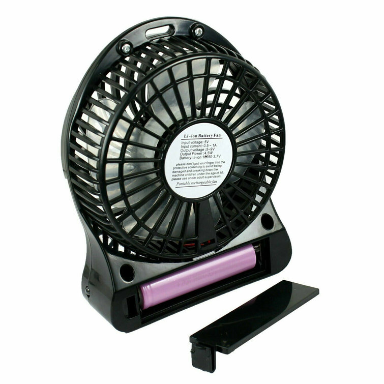 PLAN2 Portable Rechargeable LED Fan Air Cooler Mini Operated Desk USB